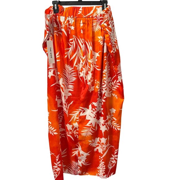 Ella Rafaella Tropical Print Skirt Sz 3X Orange & White Polyester. NWT - Picture 8 of 12